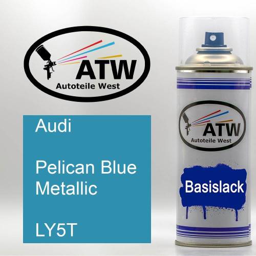 Audi, Pelican Blue Metallic, LY5T: 400ml Sprühdose, von ATW Autoteile West.